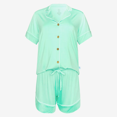 Posh Peanut Women's Short Sleeve & Shorts Luxe Loungewear - Sea Glass - Let Them Be Little, A Baby & Children's Clothing Boutique