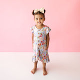 Posh Peanut Henley Ruffled Cap Sleeve Hi Low Dress - Bellamy - Let Them Be Little, A Baby & Children's Clothing Boutique