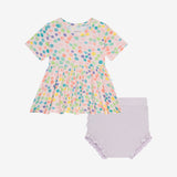 Posh Peanut Short Sleeve Peplum Ruffled Bummie Set - Estelle - Let Them Be Little, A Baby & Children's Clothing Boutique