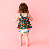 Posh Peanut Sleeveless V-Neck Peplum Bummie Set - Rio - Let Them Be Little, A Baby & Children's Clothing Boutique