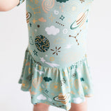 Posh Peanut Short Sleeve Twirl Skirt Bodysuit - To The Stars - Let Them Be Little, A Baby & Children's Clothing Boutique