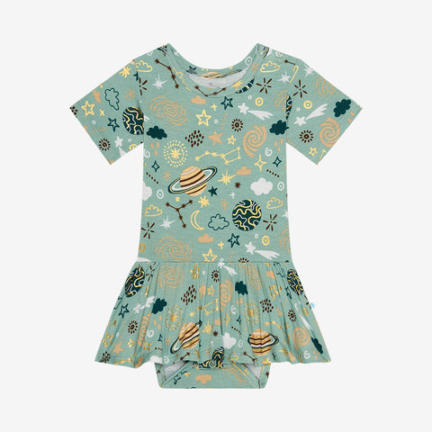 Posh Peanut Short Sleeve Twirl Skirt Bodysuit - To The Stars - Let Them Be Little, A Baby & Children's Clothing Boutique