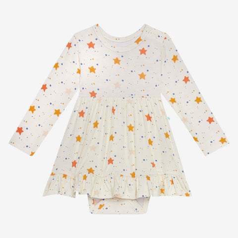 Posh Peanut Long Sleeve Ruffled Bodysuit Dress - Jetson - Let Them Be Little, A Baby & Children's Clothing Boutique
