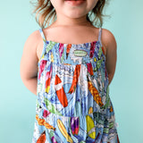 Posh Peanut Sleeveless Smocked Jumpsuit - Wave - Let Them Be Little, A Baby & Children's Clothing Boutique