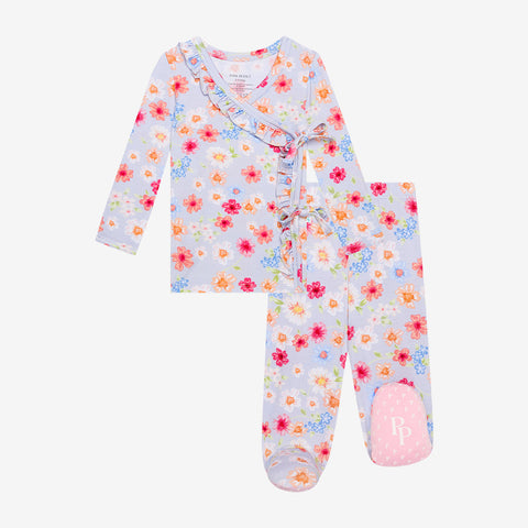 Posh Peanut Ruffled Front Kimono Set - Carissa - Let Them Be Little, A Baby & Children's Clothing Boutique