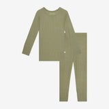 Posh Peanut Long Sleeve 2 Piece Loungewear Set - Olive Waffle - Let Them Be Little, A Baby & Children's Clothing Boutique