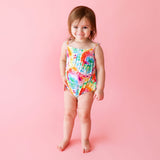 Posh Peanut Spaghetti Strap Bubble Romper - Totally Tie Dye - Let Them Be Little, A Baby & Children's Clothing Boutique