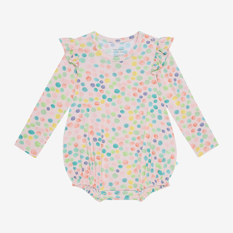 Posh Peanut Long Sleeve Ruffled Bubble Romper - Estelle - Let Them Be Little, A Baby & Children's Clothing Boutique