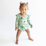 Posh Peanut Long Sleeve Ruffled Bubble Romper - To The Stars - Let Them Be Little, A Baby & Children's Clothing Boutique