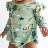 Posh Peanut Long Sleeve Ruffled Bubble Romper - To The Stars - Let Them Be Little, A Baby & Children's Clothing Boutique