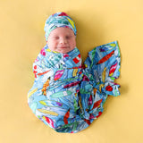 Posh Peanut Infant Swaddle & Beanie Set - Wave - Let Them Be Little, A Baby & Children's Clothing Boutique