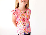 Posh Peanut Cap Sleeve Ruffled Loose Fit Shirt - Chantria - Let Them Be Little, A Baby & Children's Clothing Boutique