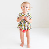 Posh Peanut Short Sleeve Henley Peplum Ruffled Bummie Set - Maya Lynn - Let Them Be Little, A Baby & Children's Clothing Boutique