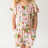 Posh Peanut Flutter Sleeve Short Romper - Annabelle - Let Them Be Little, A Baby & Children's Clothing Boutique