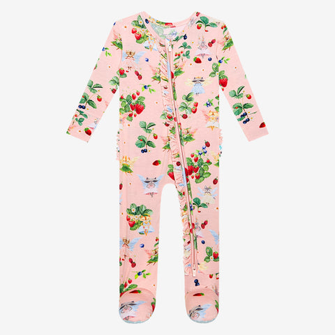 Posh Peanut Ruffled Zipper Footie - Annabelle - Let Them Be Little, A Baby & Children's Clothing Boutique
