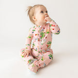Posh Peanut Ruffled Zipper Footie - Annabelle - Let Them Be Little, A Baby & Children's Clothing Boutique