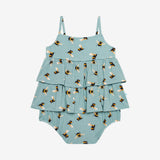 Posh Peanut Ruffled Spaghetti Strap Bubble Romper - Spring Bee - Let Them Be Little, A Baby & Children's Clothing Boutique