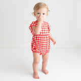 Posh Peanut Flutter Sleeve Bubble Romper - Polly - Let Them Be Little, A Baby & Children's Clothing Boutique