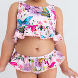 Posh Peanut Ruffled Two Piece Tankini Swimsuit - Watercolor Butterfly - Let Them Be Little, A Baby & Children's Clothing Boutique