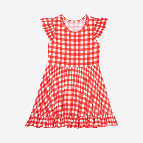 Posh Peanut Cap Sleeve Ruffled Twirl Dress - Polly - Let Them Be Little, A Baby & Children's Clothing Boutique