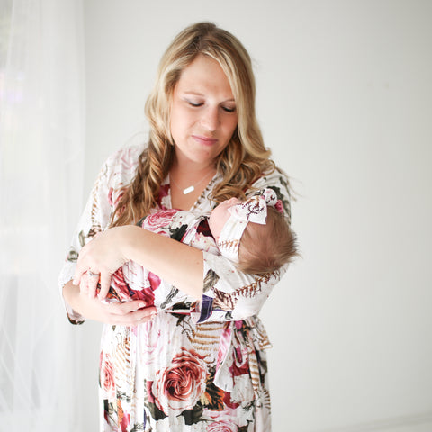 Grace Birthing & Nursing Nightgown in Black – Milk & Baby