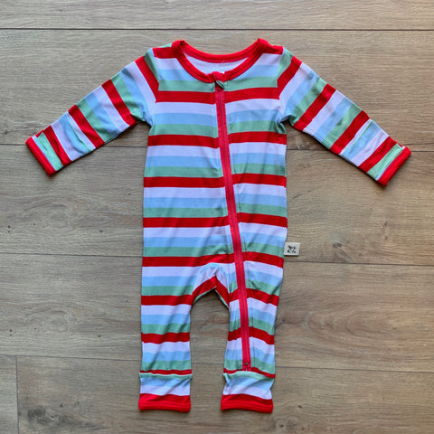 Kozi & Co Zipper Coverall - Holly Stripe - Let Them Be Little, A Baby & Children's Boutique