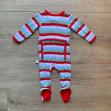 Kozi & Co Snap Footie - Holly Stripe - Let Them Be Little, A Baby & Children's Boutique