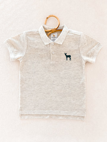 Velvet Fawn Mack Polo - Pampas/Mallard PREORDER - Let Them Be Little, A Baby & Children's Clothing Boutique