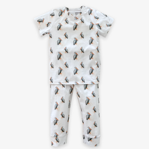 Velvet Fawn Short Sleeve Two Piece Jammies - Pete The Pelican - Let Them Be Little, A Baby & Children's Clothing Boutique