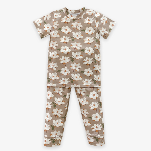 Velvet Fawn Short Sleeve Two Piece Jammies - Sweet Magnolia - Let Them Be Little, A Baby & Children's Clothing Boutique