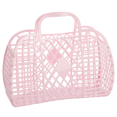 Sun Jellies Retro Basket Large - Pink - Let Them Be Little, A Baby & Children's Clothing Boutique