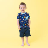 Macaron + Me Pocket Tee - Peaceful Planets - Let Them Be Little, A Baby & Children's Clothing Boutique