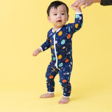 Macaron + Me Zipper Romper - Peaceful Planets - Let Them Be Little, A Baby & Children's Clothing Boutique