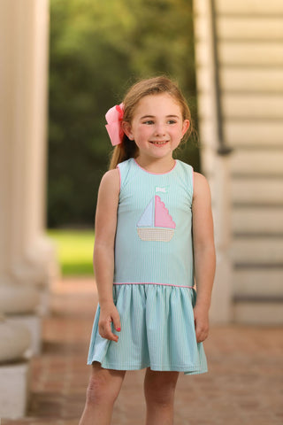 Trotter Street Kids Sleeveless Dress - Sailboat - Let Them Be Little, A Baby & Children's Clothing Boutique