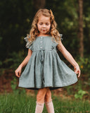 Ren + Rouge Blue Muslin Tie-on Dress - Let Them Be Little, A Baby & Children's Clothing Boutique