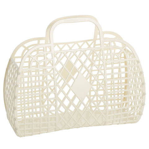 Sun Jellies Retro Basket Large - Cream - Let Them Be Little, A Baby & Children's Clothing Boutique