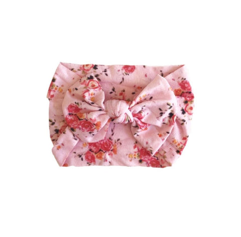 Poppy Knots Floral Classic Bow - Rose - Let Them Be Little, A Baby & Children's Boutique