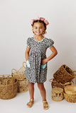 Swoon Baby Peony Bow Pocket Dress - 2345 Rainbow Leopard Collection PRESALE - Let Them Be Little, A Baby & Children's Clothing Boutique