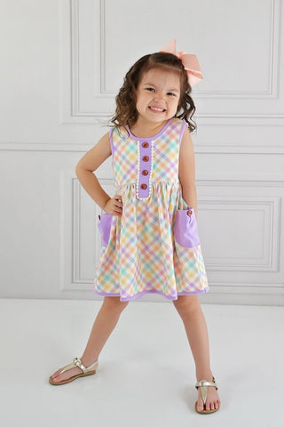 Swoon Baby Petal Bow Pocket Dress - 2385 Springster Plaid Collection PRESALE - Let Them Be Little, A Baby & Children's Clothing Boutique