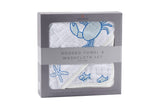 Newcastle Classics Hooded Towel & Washcloth Set - Ocean Friends - Let Them Be Little, A Baby & Children's Boutique