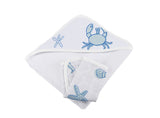Newcastle Classics Hooded Towel & Washcloth Set - Ocean Friends - Let Them Be Little, A Baby & Children's Boutique
