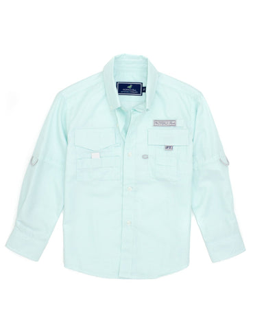 Properly Tied Performance Fishing Shirt - Seafoam - Let Them Be Little, A Baby & Children's Clothing Boutique