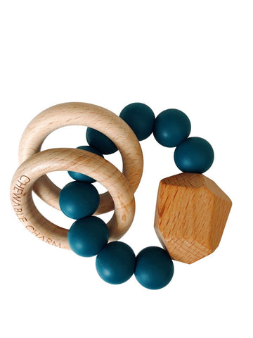 Chewable Charm Silicone + Wood Teether Toy - Shaded Spruce - Let Them Be Little, A Baby & Children's Boutique
