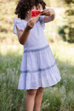 Lucky Jade Twirl Dress - Sister Stripe Blue - Let Them Be Little, A Baby & Children's Clothing Boutique