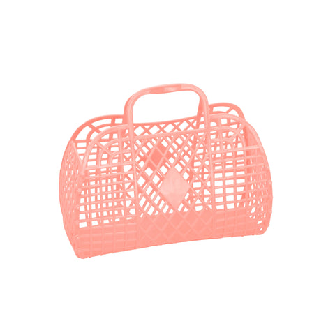 Sun Jellies Retro Basket Small - Peach - Let Them Be Little, A Baby & Children's Clothing Boutique