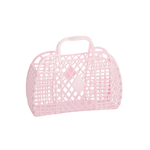Sun Jellies Retro Basket Small - Pink - Let Them Be Little, A Baby & Children's Clothing Boutique