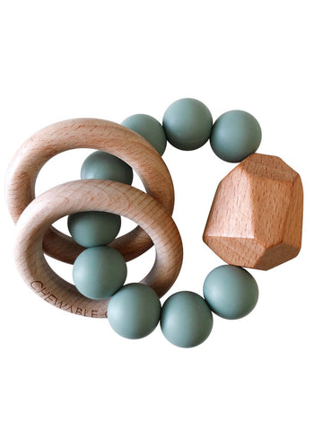 Chewable Charm Silicone + Wood Teether Toy - Succulent - Let Them Be Little, A Baby & Children's Boutique
