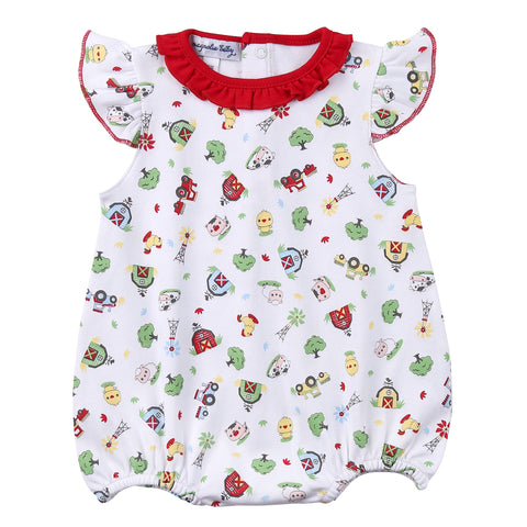 Magnolia Baby Printed Flutter Sleeve Bubble - Farmlife - Let Them Be Little, A Baby & Children's Clothing Boutique