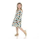 Kickee Pants Printed Long Sleeve Twirl Dress - Mom's Camera - Let Them Be Little, A Baby & Children's Clothing Boutique