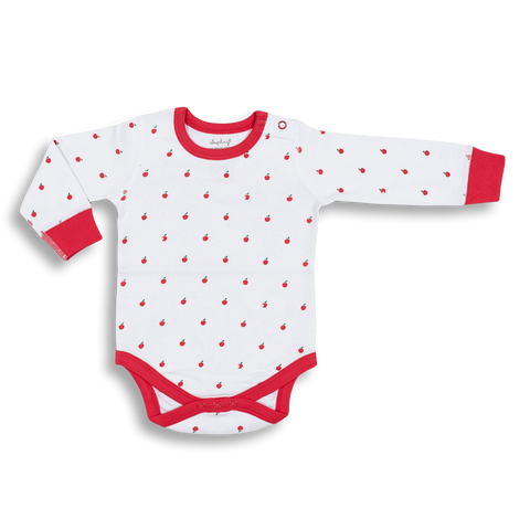 Sapling Child Long Sleeve Bodysuit - Apple - Let Them Be Little, A Baby & Children's Boutique